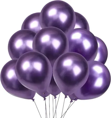 12" Helium Grade Metallic Balloons - 100/Bag