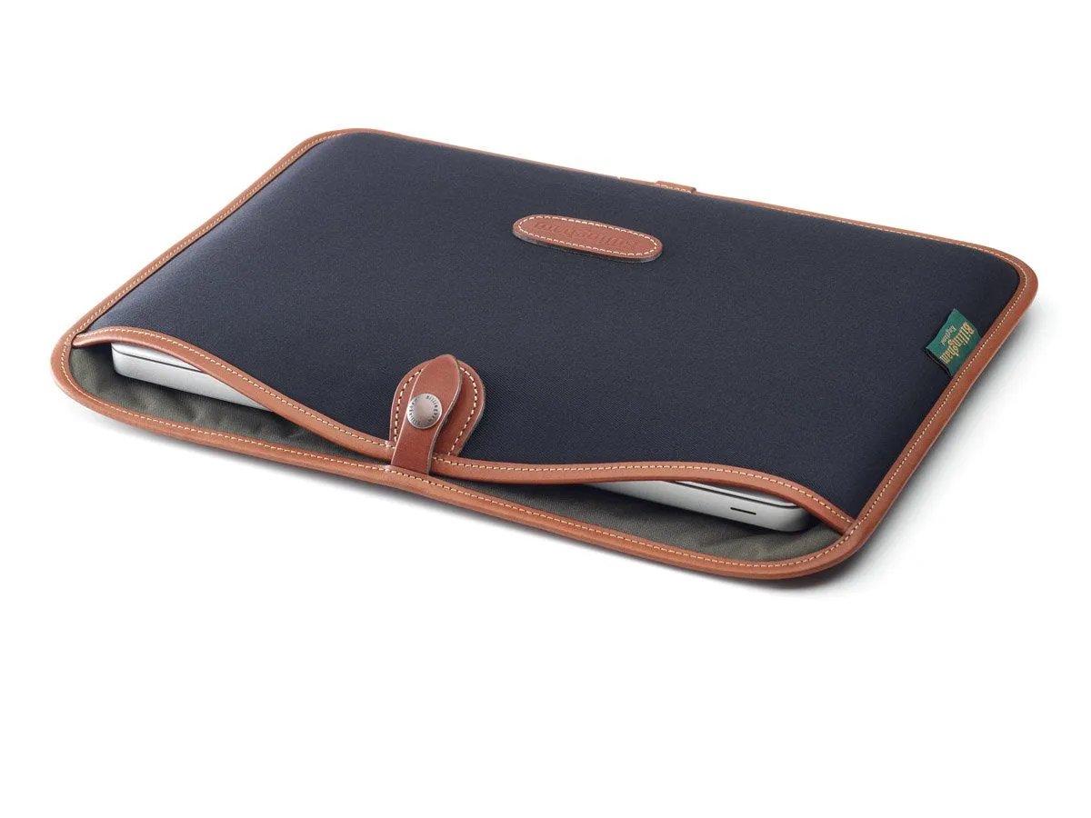 13 inch Laptop Slip - Black Canvas / Tan Leather