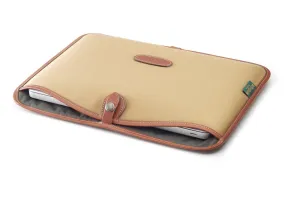 13" Laptop Slip - Khaki Canvas / Tan Leather