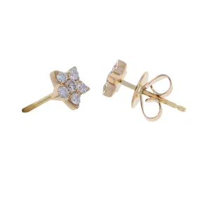 14kt Diamond Star Studs