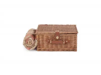 2 PERSON AUTUMN RED TARTAN HAMPER