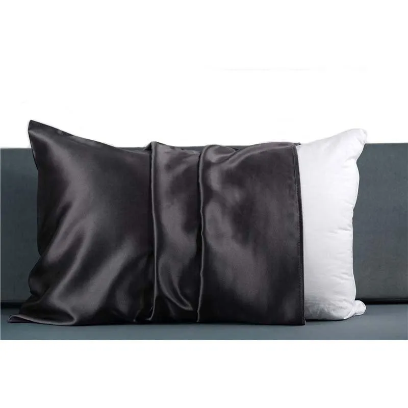 25 momme silk pillowcase - queen - envelope - Dark Grey