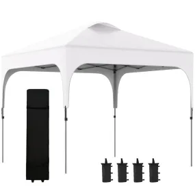 3 x 3m Pop Up Gazebo, Carry Bag 4 Leg Weight Bags White