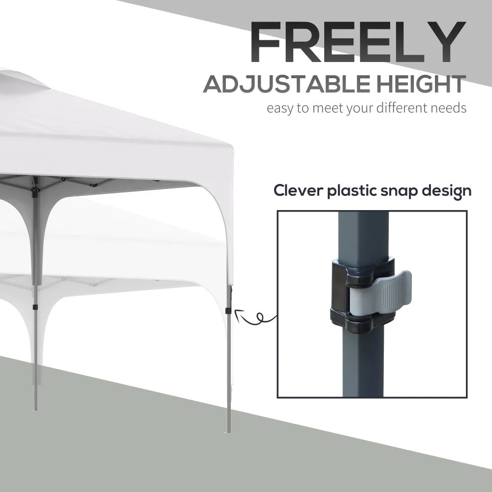 3 x 3m Pop Up Gazebo, Carry Bag 4 Leg Weight Bags White