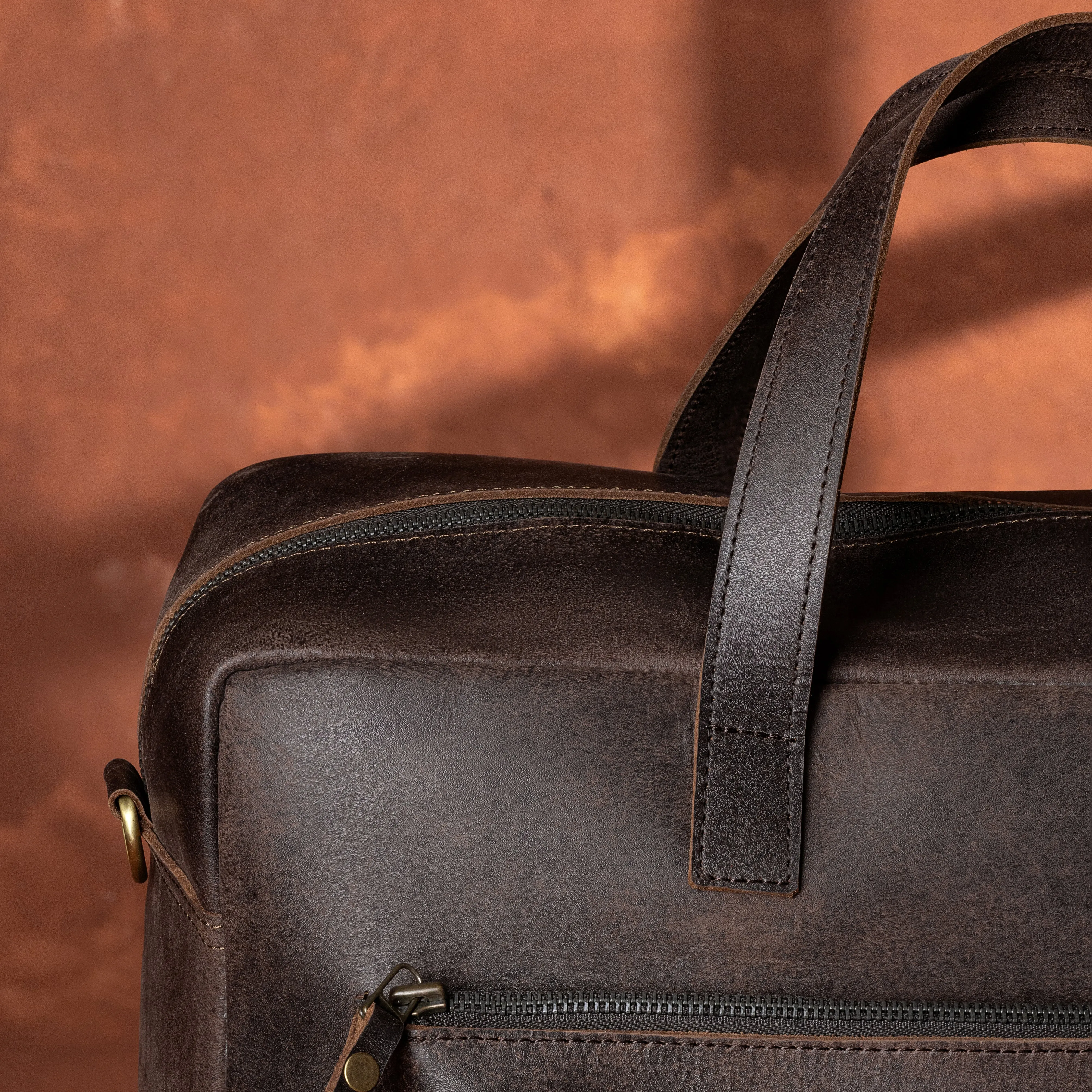 32nd Degree Scottish Rite Briefcase - Dark Brown Cow Leather