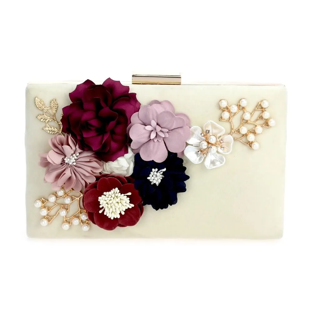 3D Floral Art Evening Bag