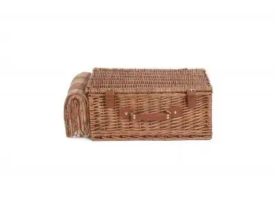 4 PERSON AUTUMN RED TARTAN HAMPER