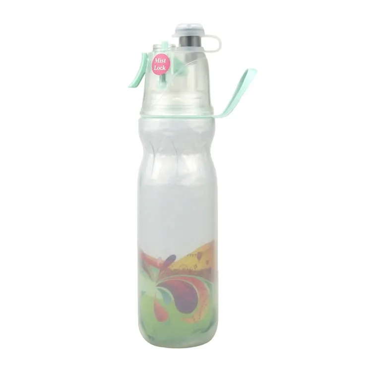 590ml Summer Outdoor Sports Training Spray Cooling Water Cup, Color: Colorful 3-layers