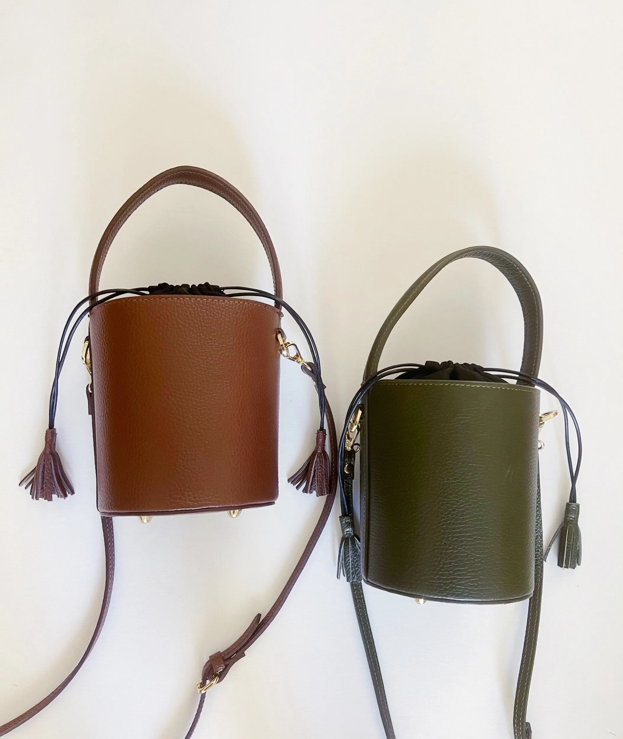 All Leather Bucket Bag