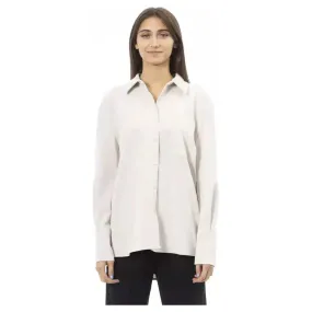 Alpha Studio White Polyester Women Shirt