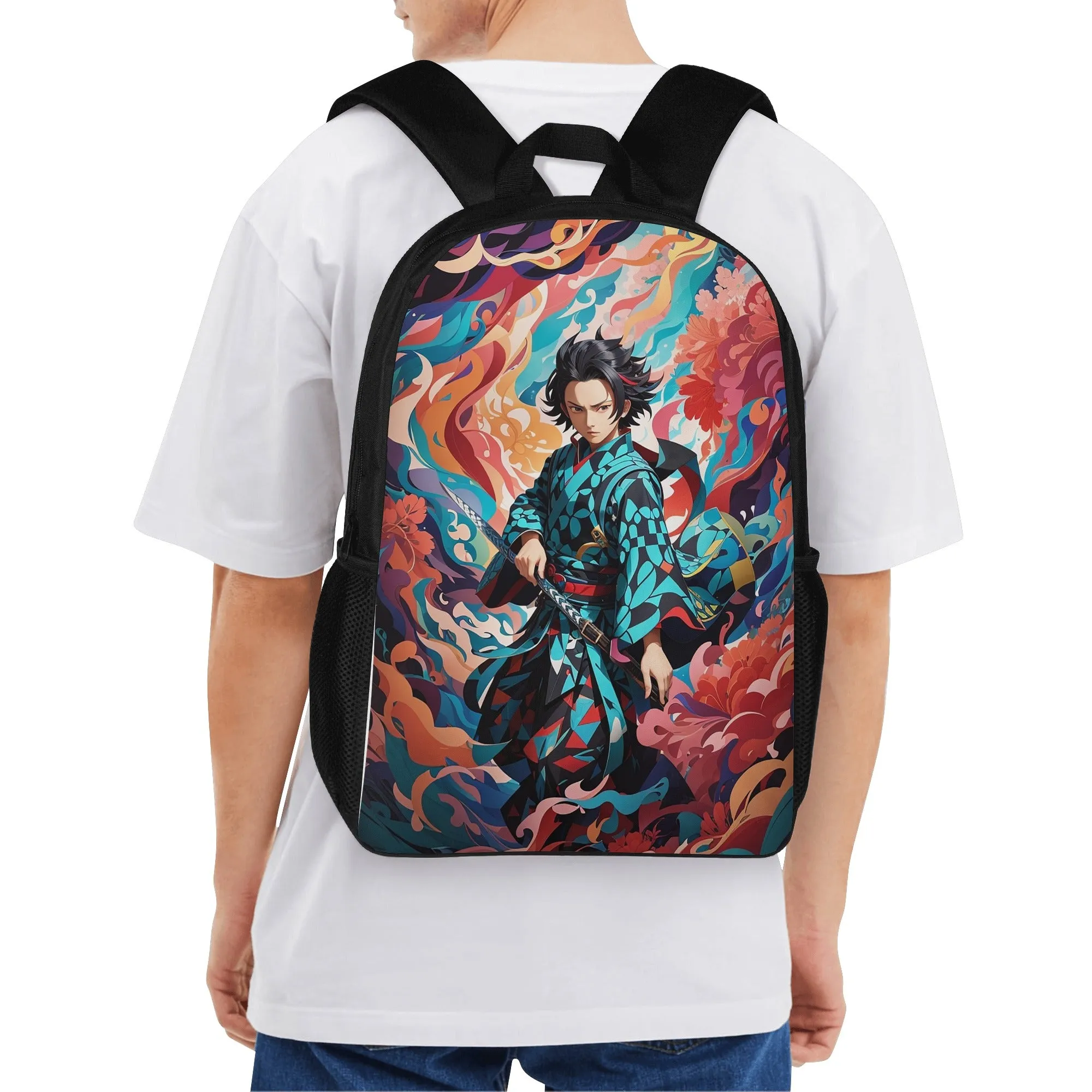 Anime backpacks for Middle school and High School | Trendy Fan Gear for Teenagers | Tanjiro-Slayer of Demon