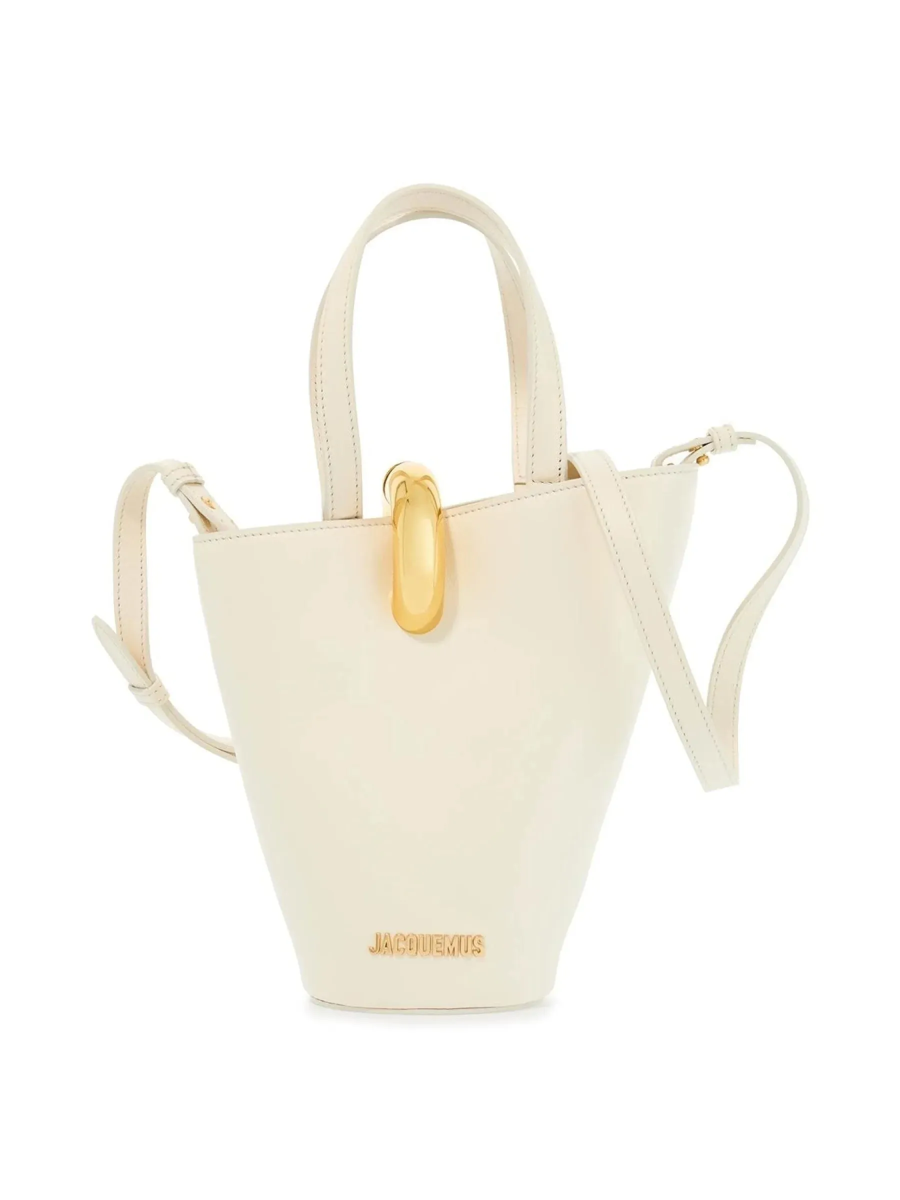 Asymmetric Leather Bucket Bag