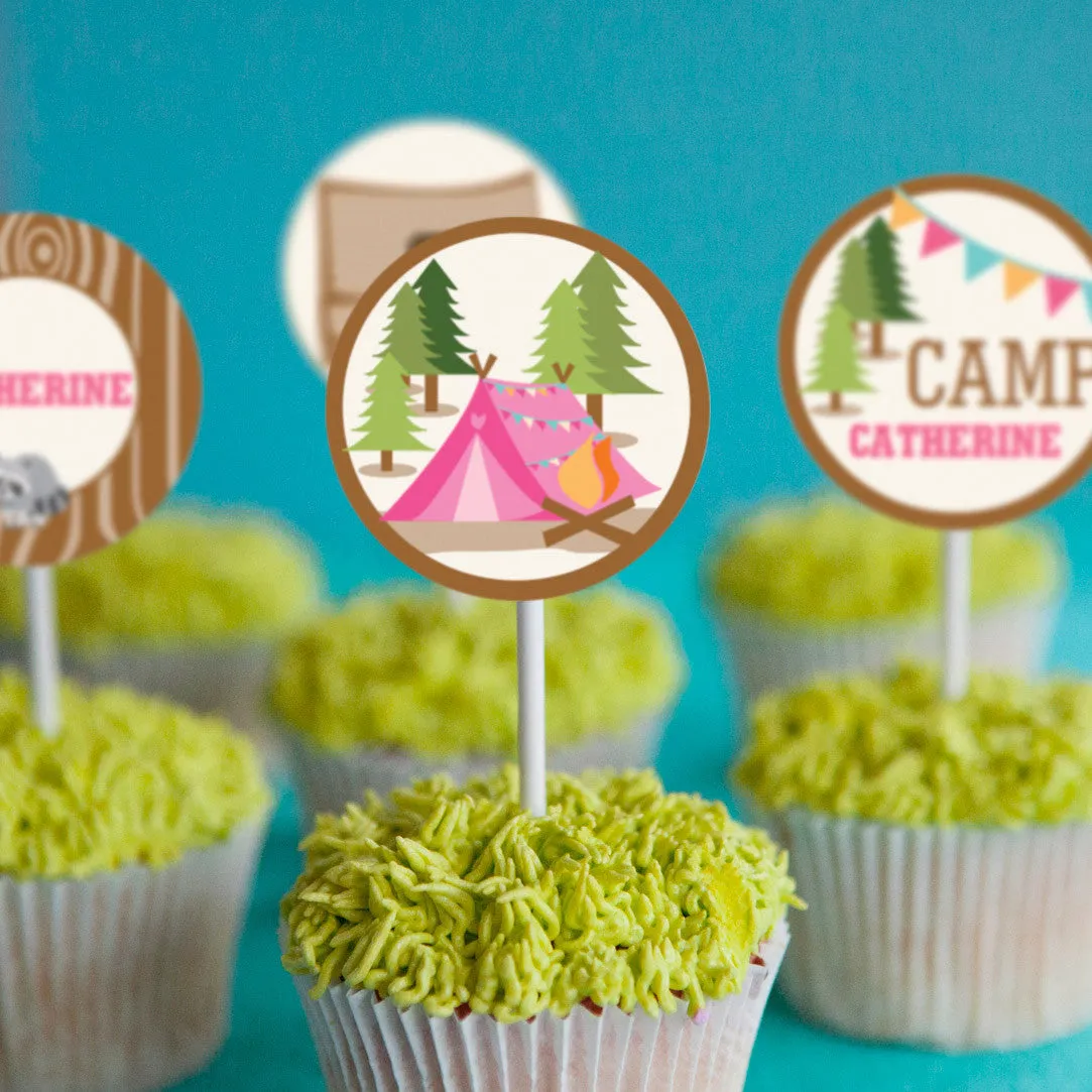 Backyard Camping Party Decorations for a Girl | Summer Party Campout