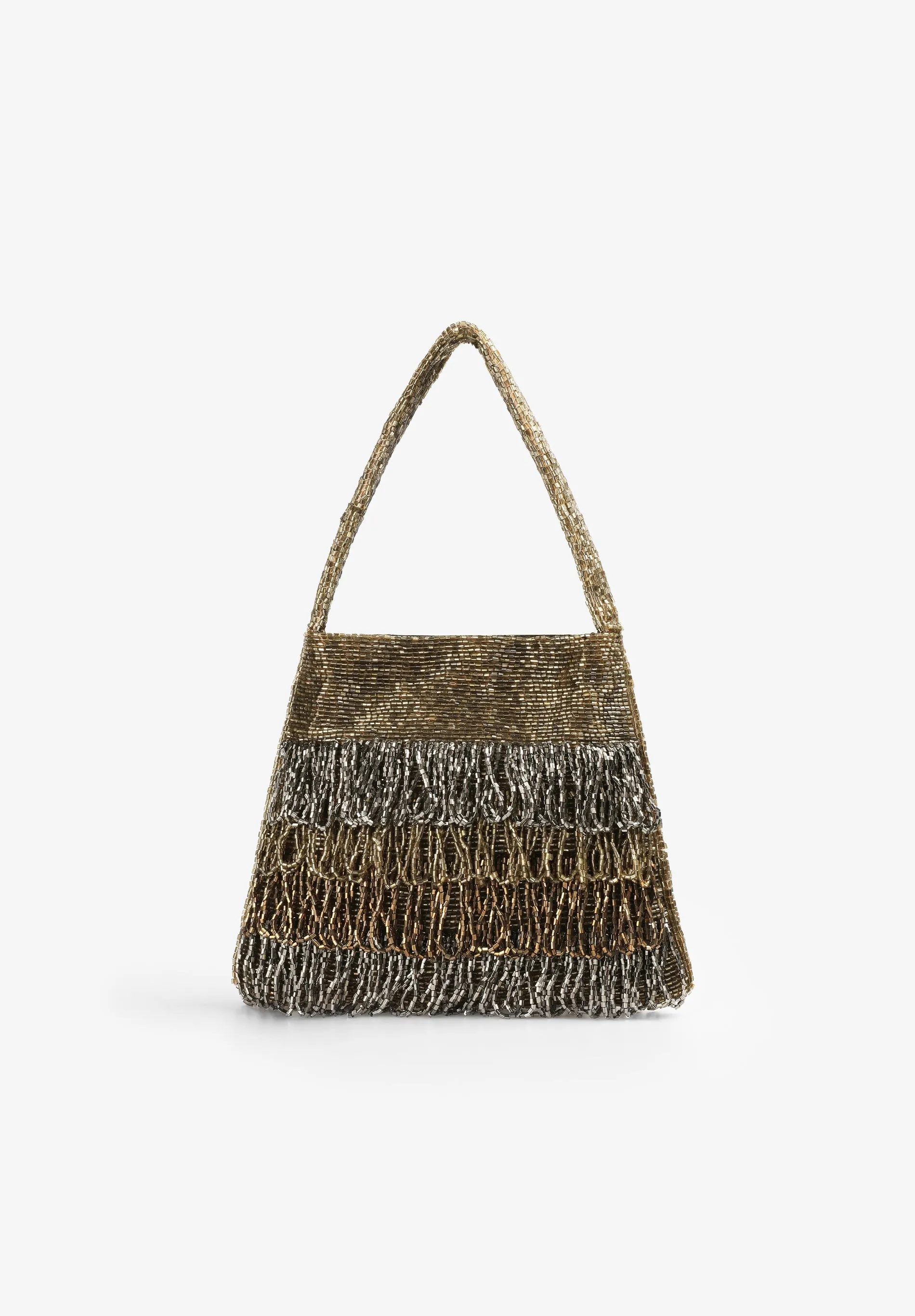 BAG WITH BEADED FRINGE