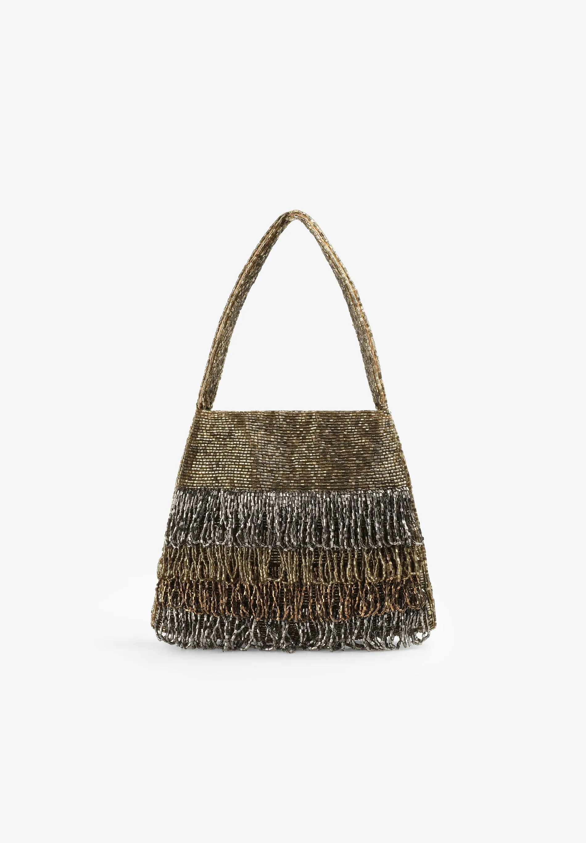 BAG WITH BEADED FRINGE