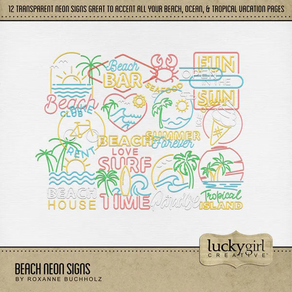 Beach 2 Digital Scrapbook Bundle