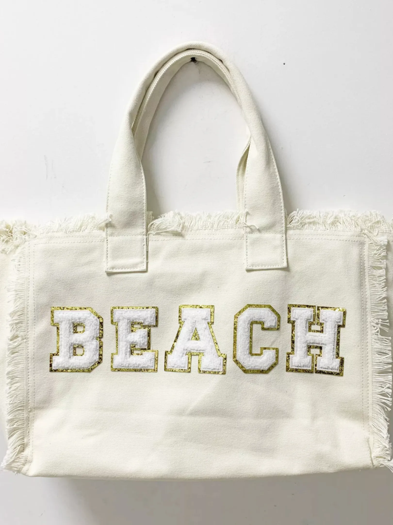 Beach Fringe Canvas Tote Bag - Assorted Colors