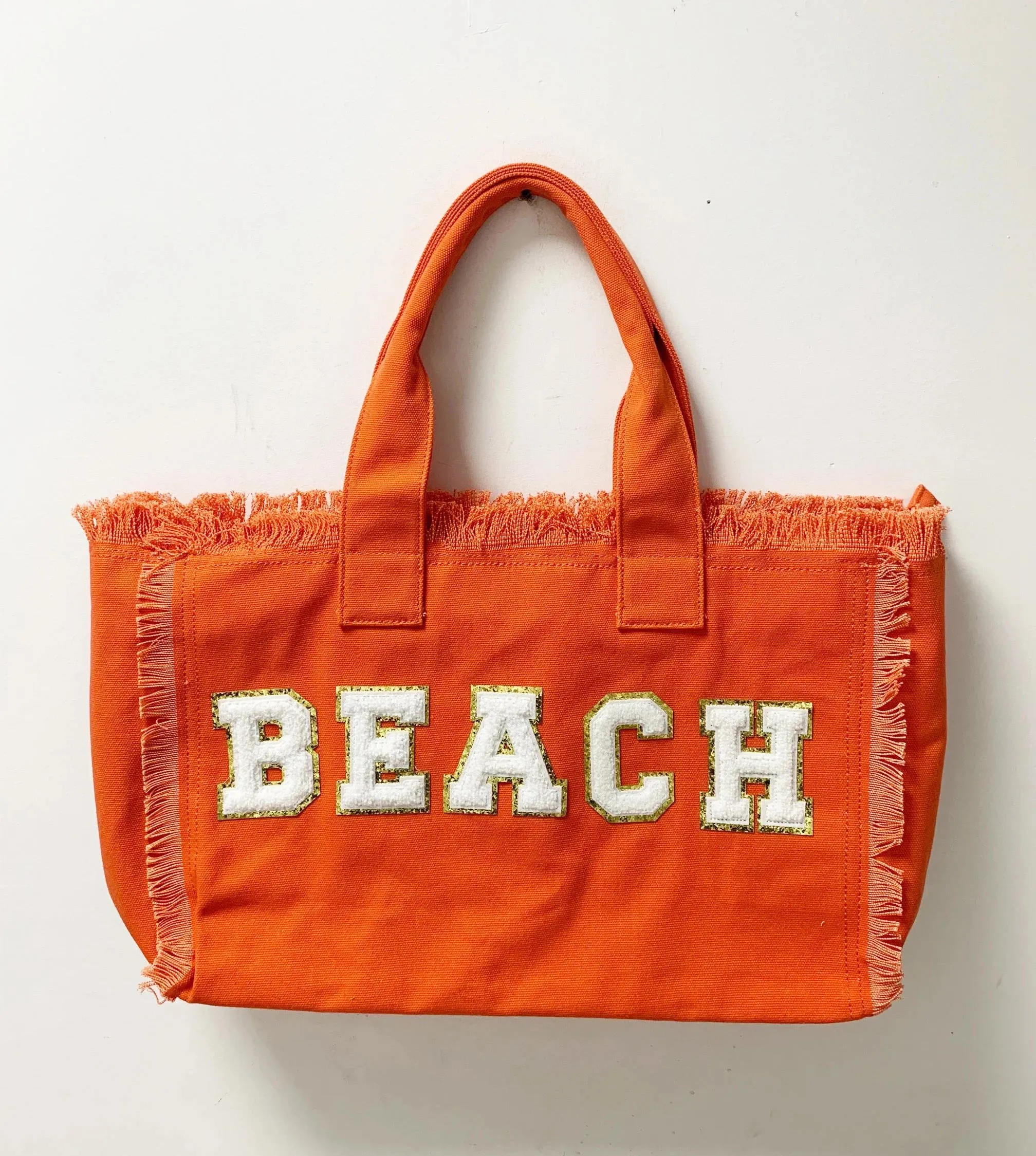 Beach Fringe Canvas Tote Bag - Assorted Colors