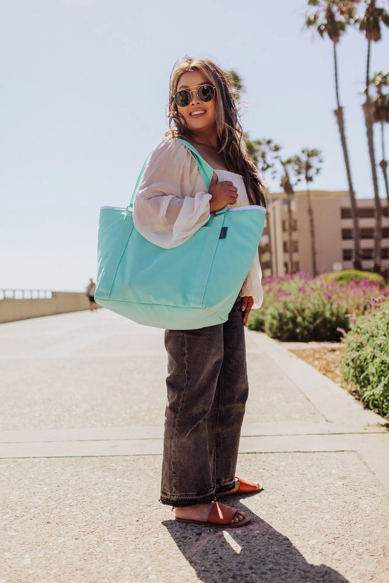 Beach Sayings Salty Hair Don't Care - Topanga Cooler Tote Bag