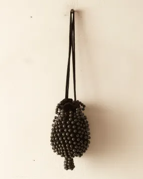 Beaded Crochet Bag - Black