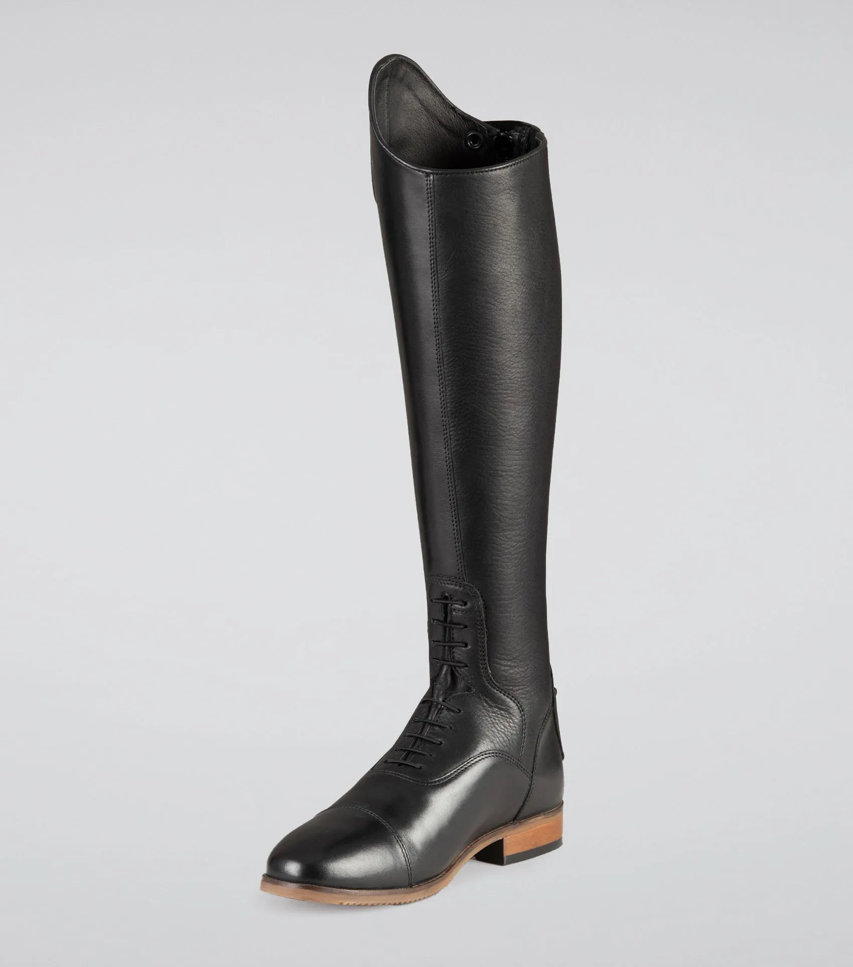 Bilancio Ladies Leather Field Tall Riding Boot Black (Wide Calf)