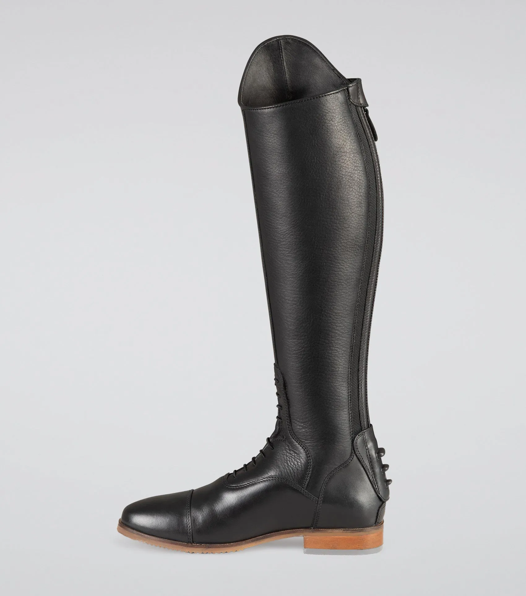 Bilancio Ladies Leather Field Tall Riding Boot Black (Wide Calf)