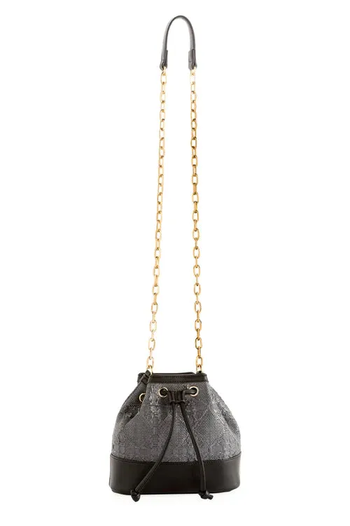 Black Adrienne Bucket Bag