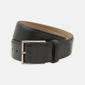 Black Nubuck Leather Evening Belt