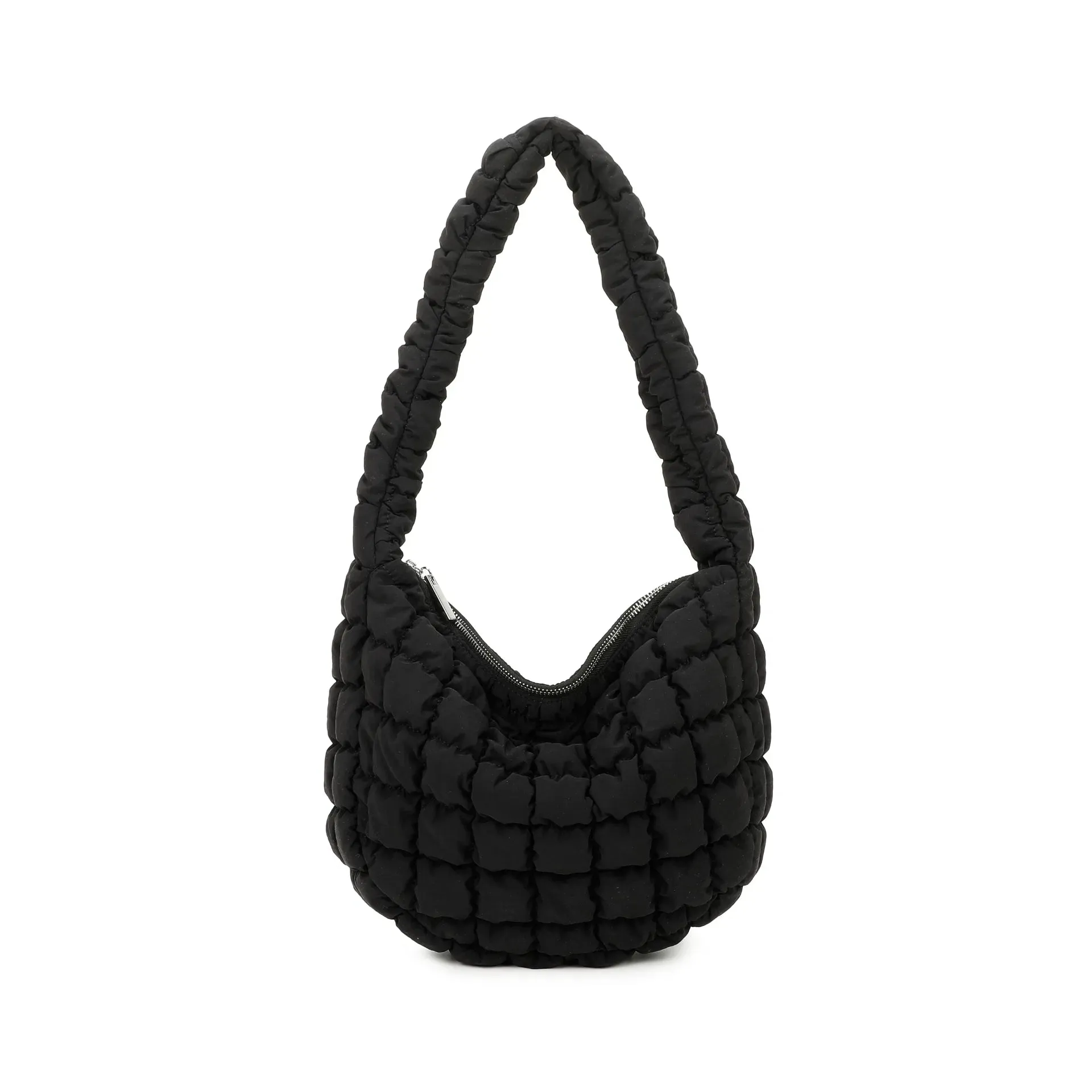 Black Quilted Pillow Bag