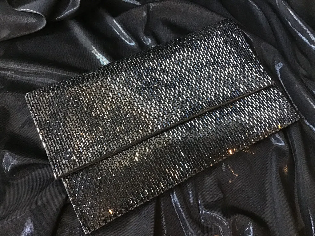 Black Sequined Evening Bag