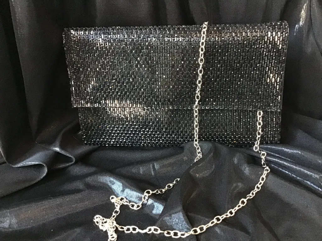 Black Sequined Evening Bag