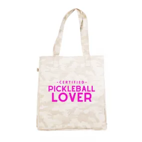 Blush Camo Upright Bag with Neon Pink Certified Pickleball Lover