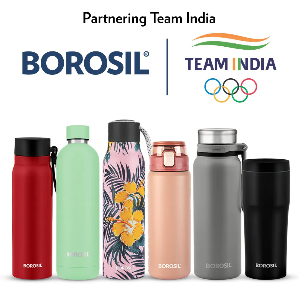 Borosil Pacific Insulated Bottle, Light Green, 700 ml - Personalise