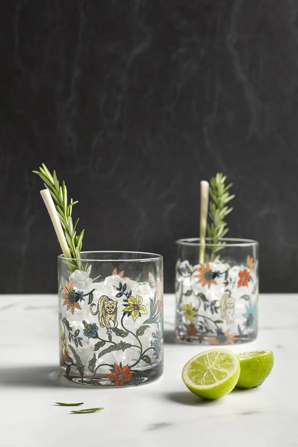 Botswana Botanical Print Glass 400ml