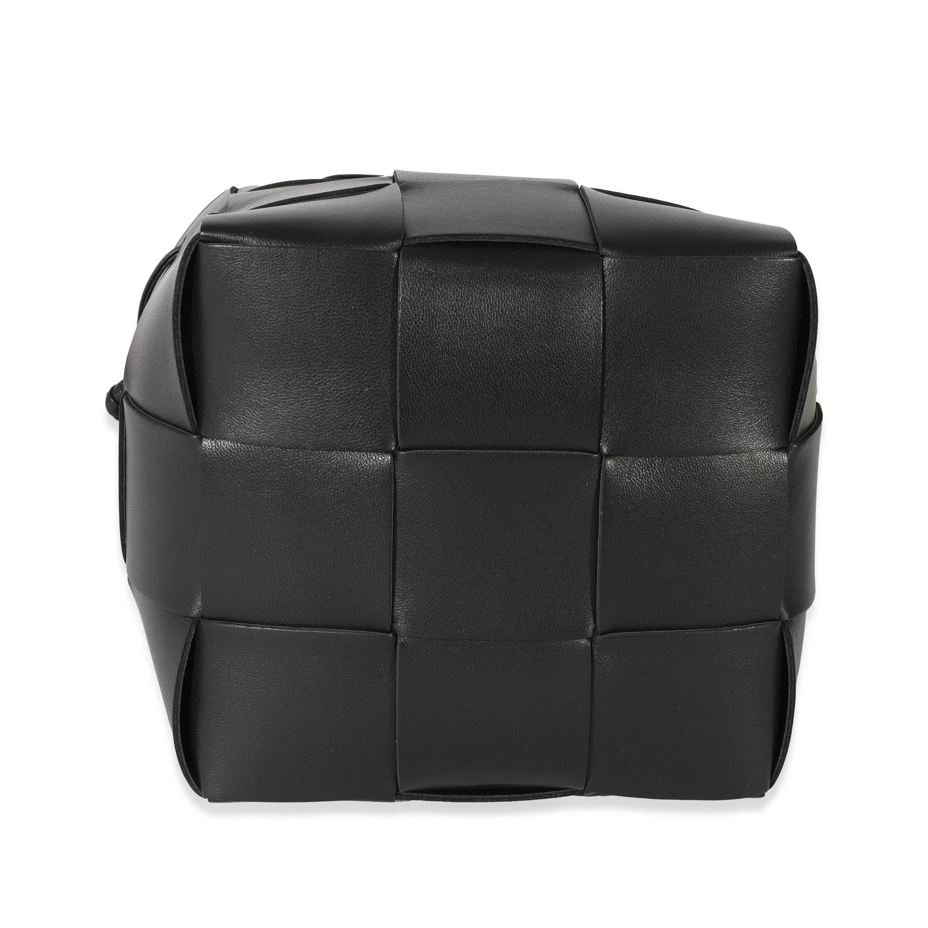 Bottega Veneta Black Intrecciato Leather Bucket Cassette