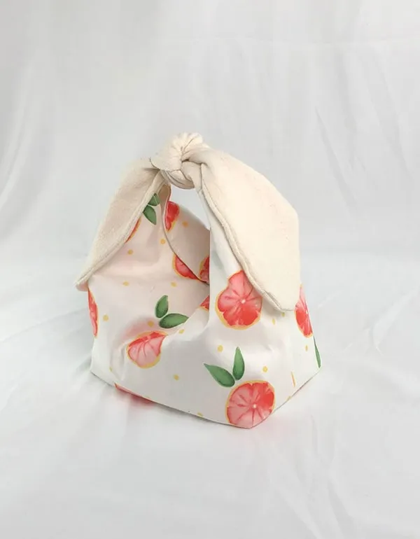 Bunny Ear Flower Canvas Lunch Bag