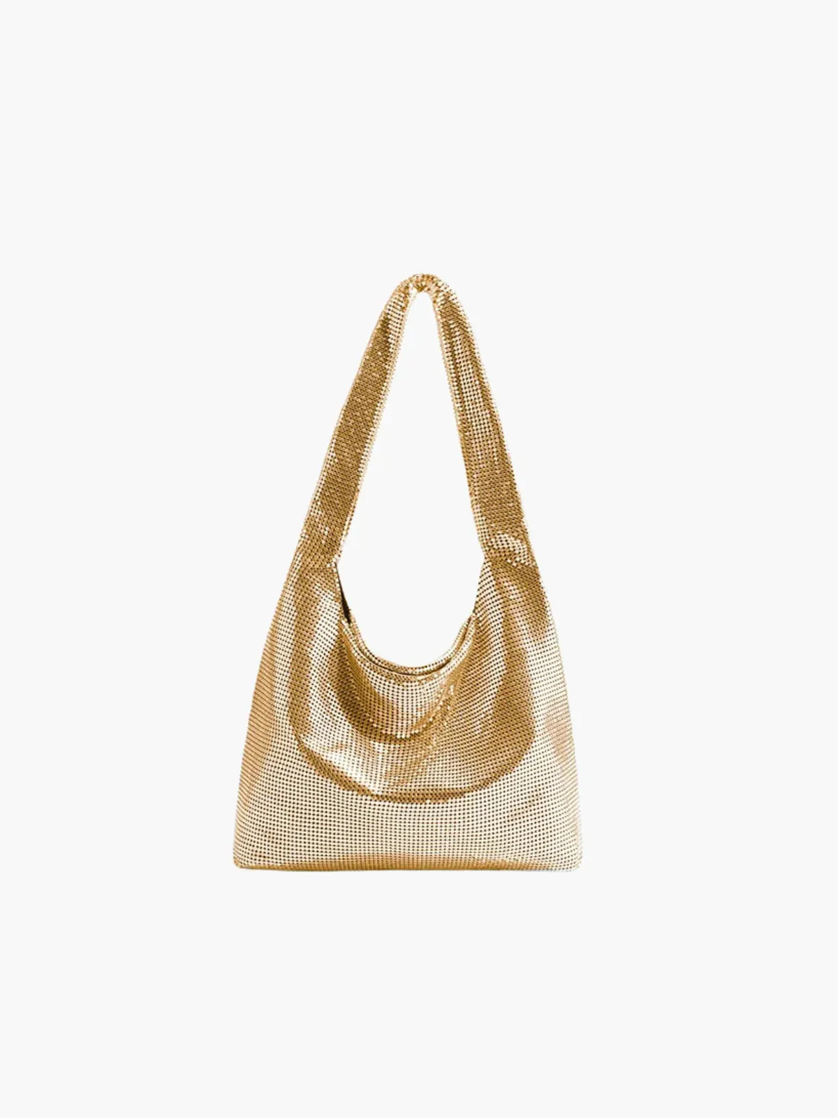 Chain Mesh Hobo Bag with Soft Drape Design