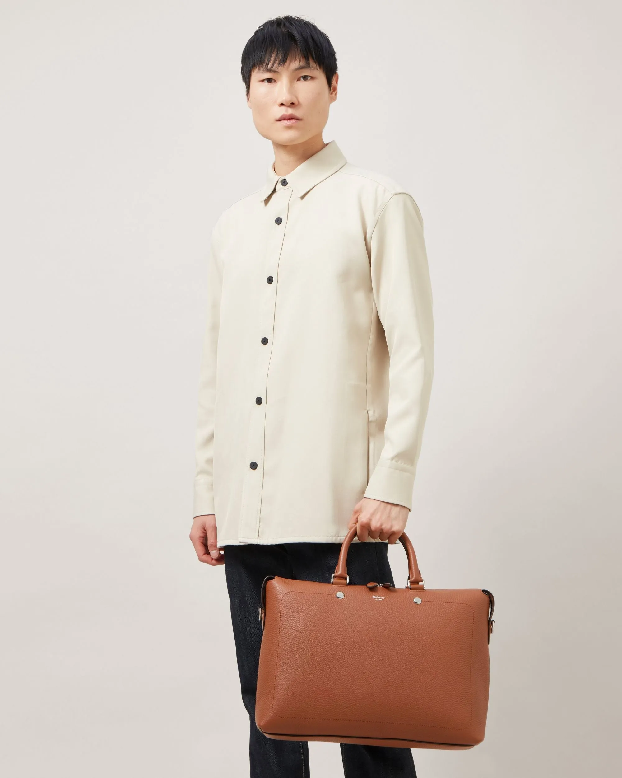 City Briefcase Heavy Grain (Chestnut)