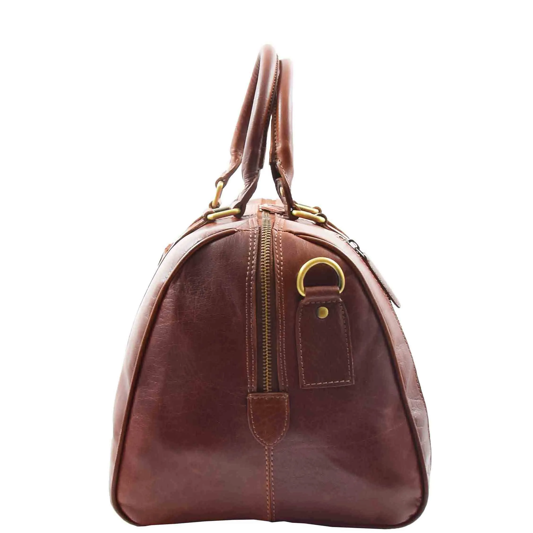 Classic Two Tone Weekend Bag Genoa Chestnut