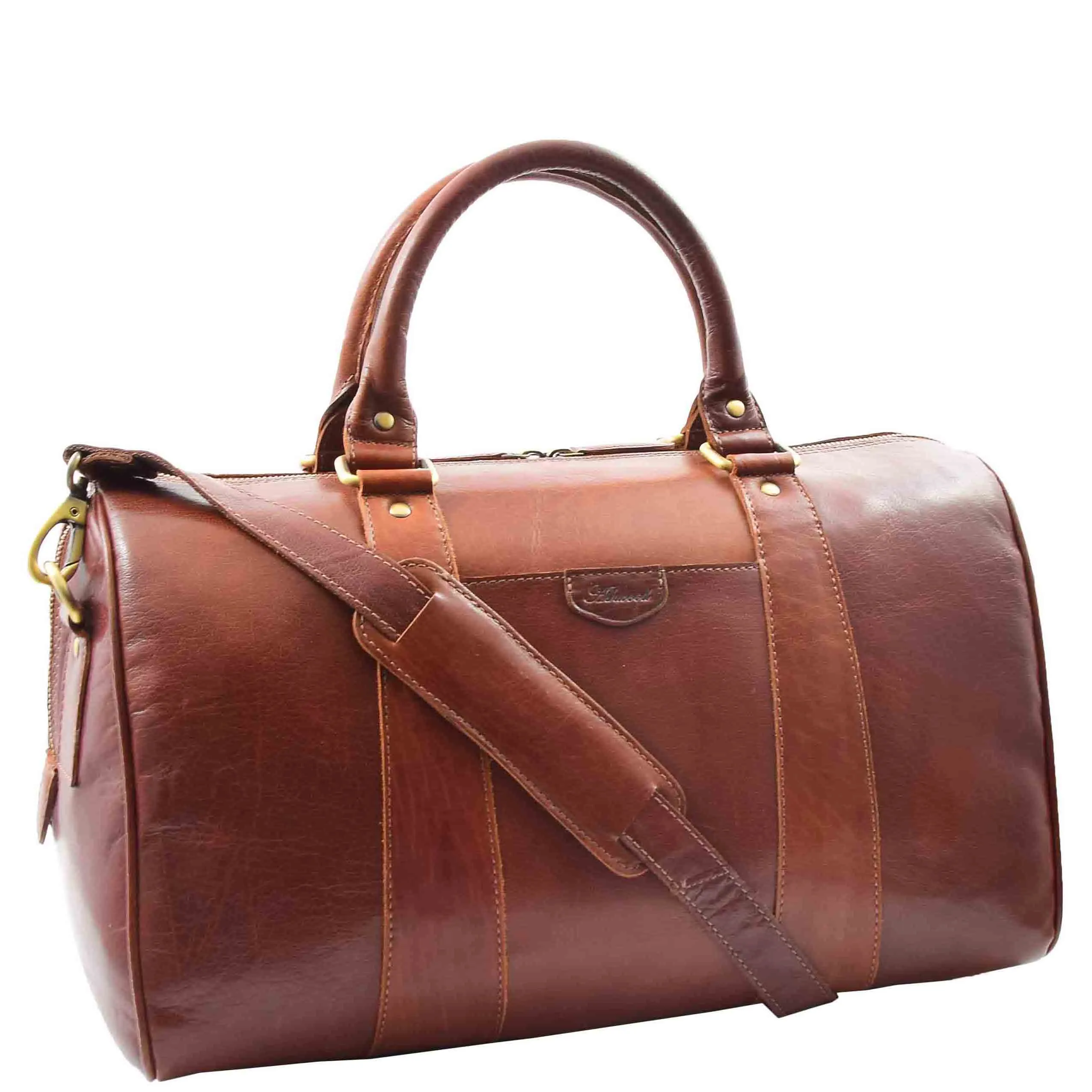 Classic Two Tone Weekend Bag Genoa Chestnut