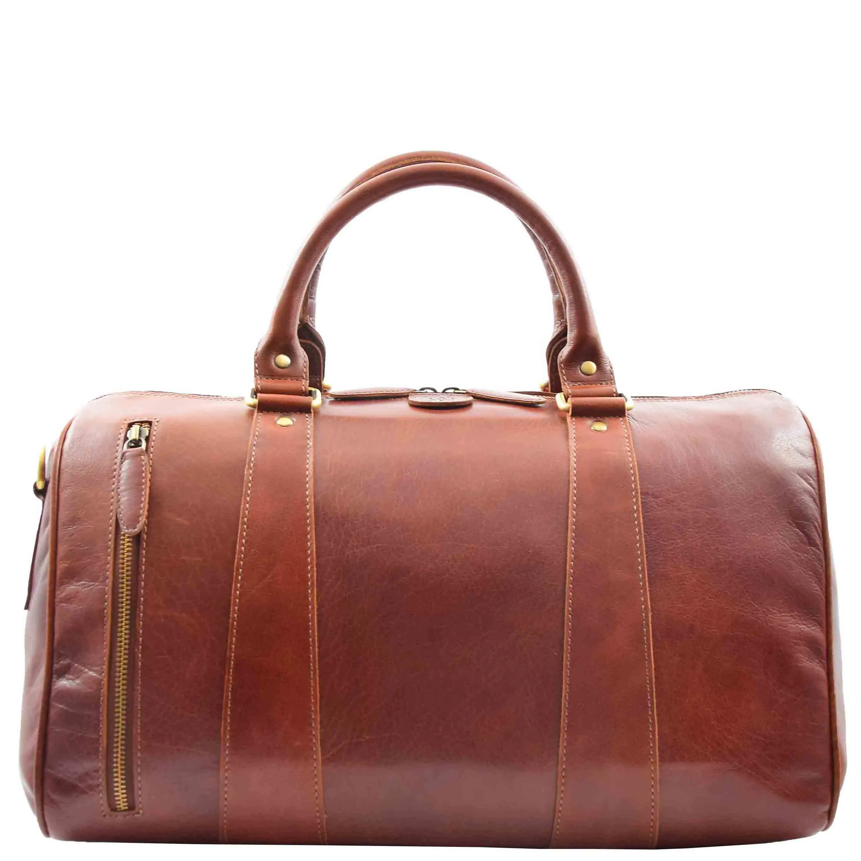 Classic Two Tone Weekend Bag Genoa Chestnut