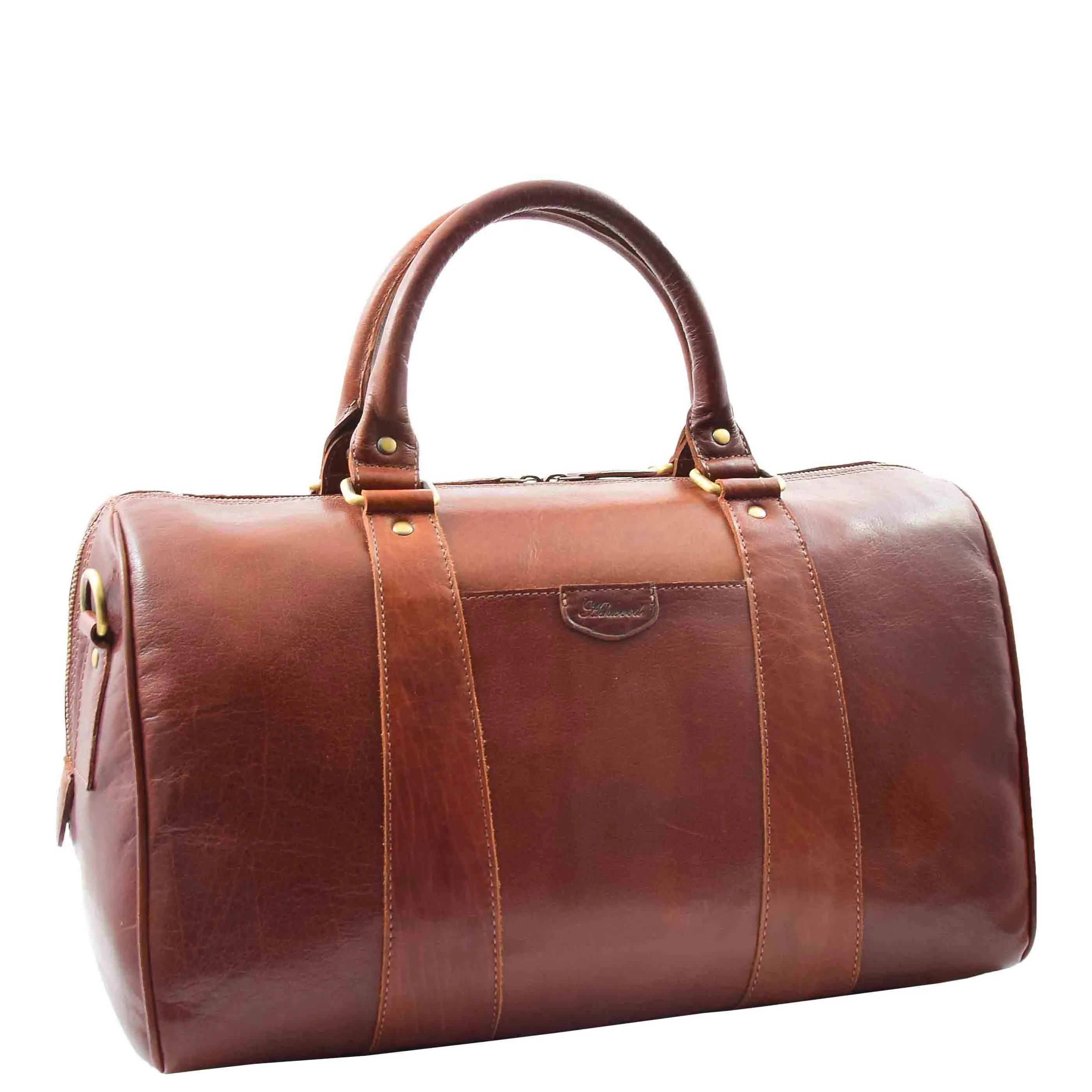 Classic Two Tone Weekend Bag Genoa Chestnut