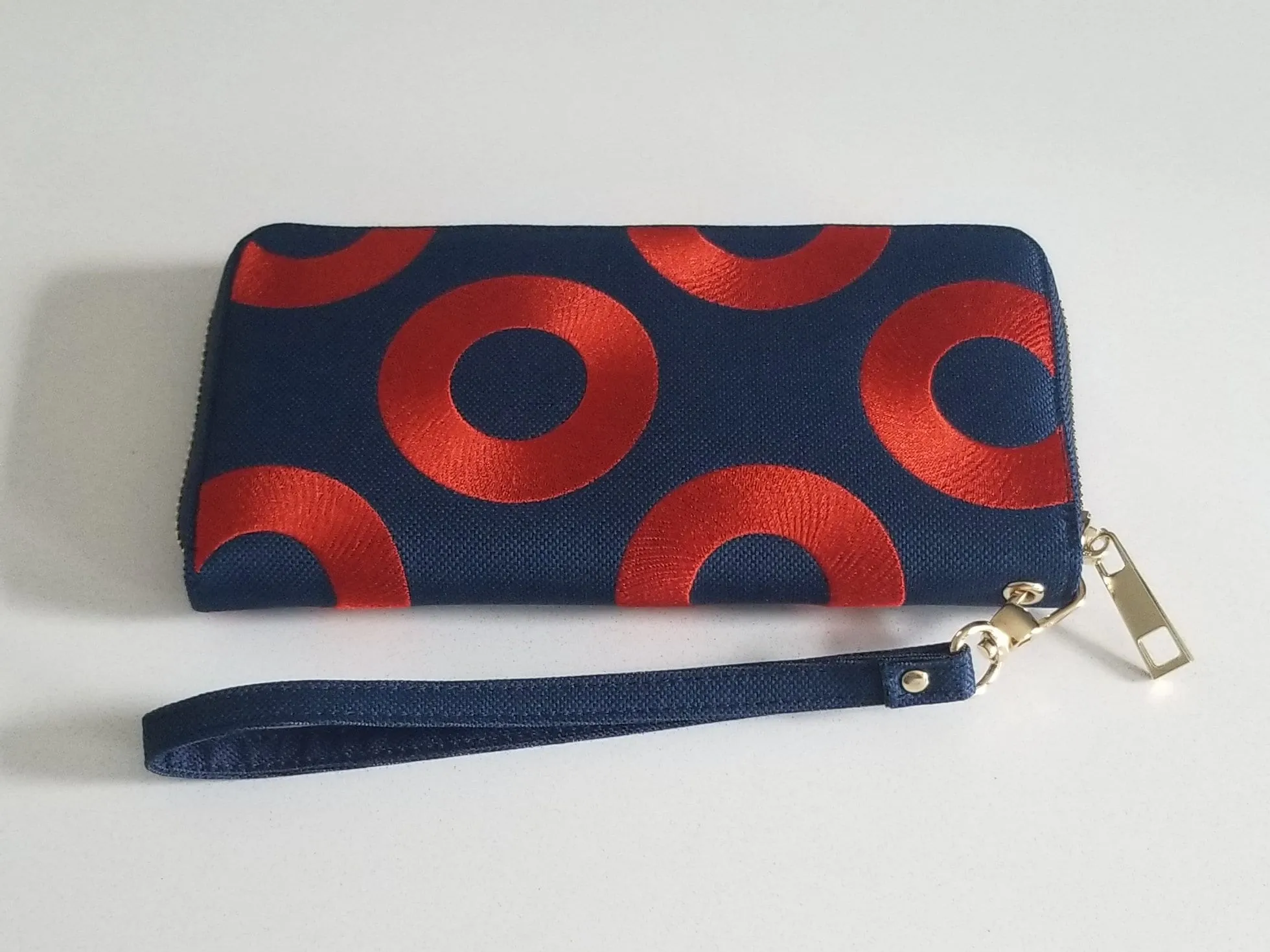 Clutch Wallet with Fishman Donut Embroidery