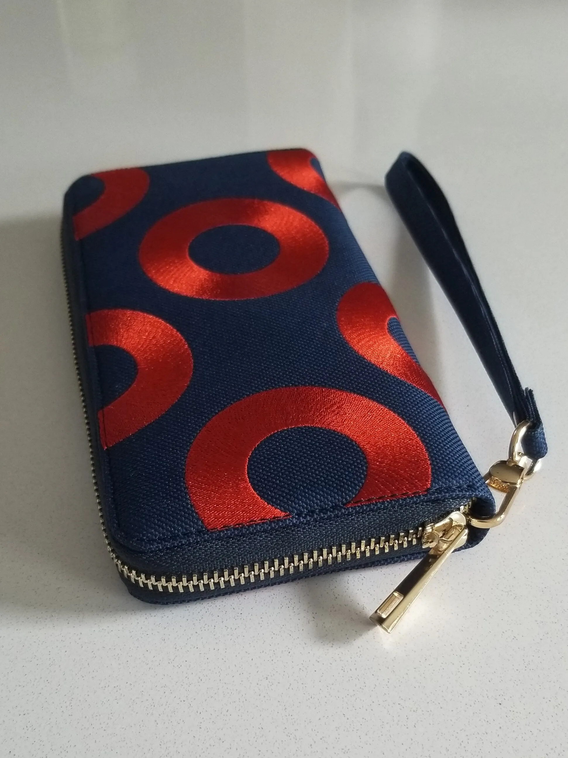 Clutch Wallet with Fishman Donut Embroidery