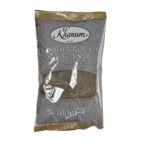 Coarse Black Pepper 400g Bag by Khanum