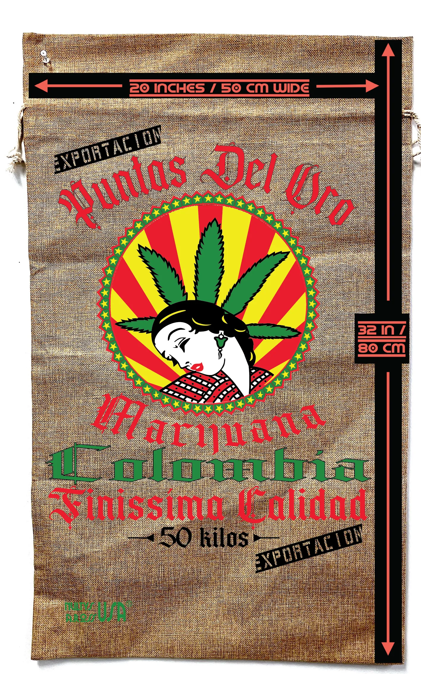 COLOMBIA BURLAP BAG