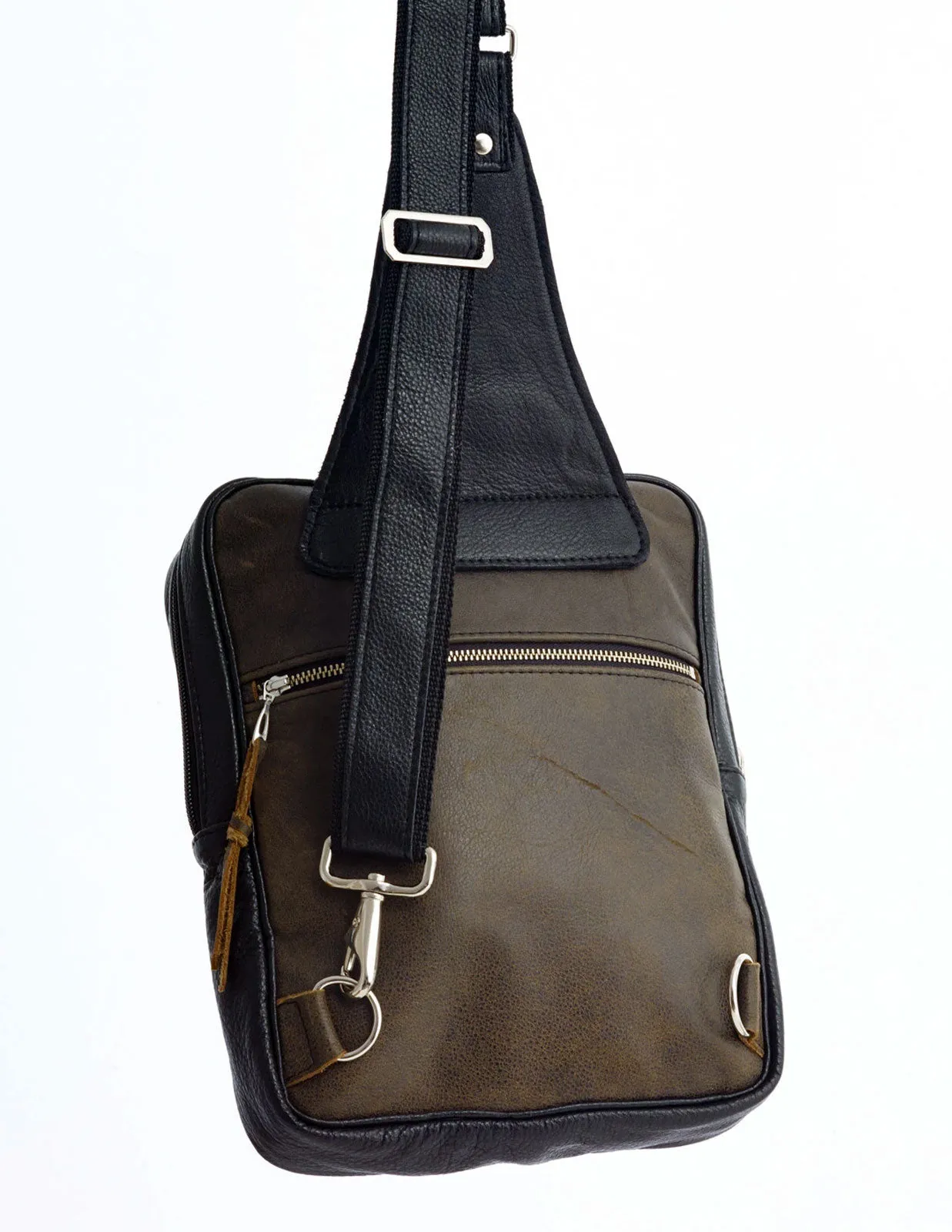 Compact Cross-Body Bag - Unisex Men’s or Women’s Leather Pack