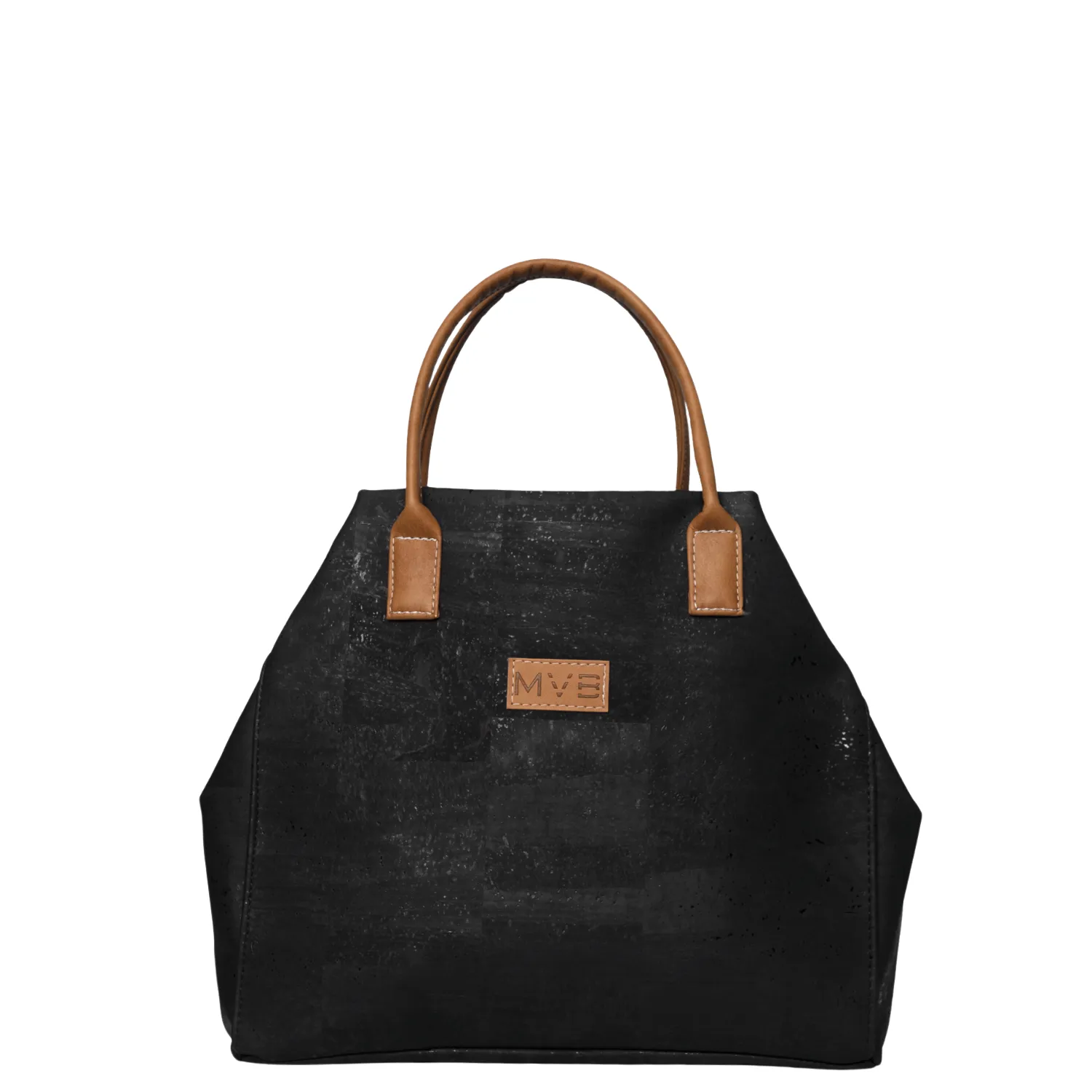 Cork Vegan Tote Bag | Black