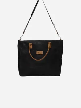 Cork Vegan Tote Bag | Black