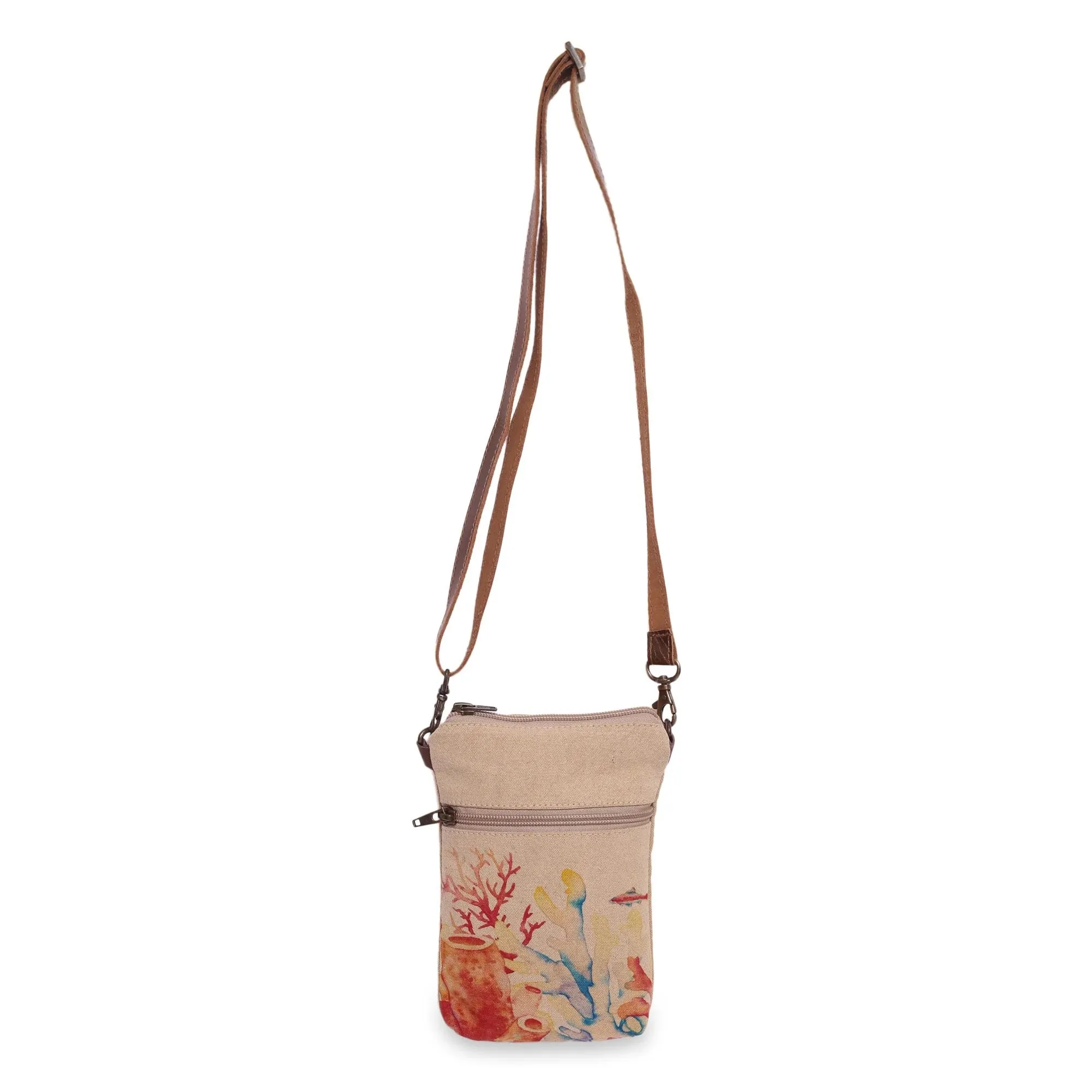 Cott N Curls "Corals" Slim Sling Bag